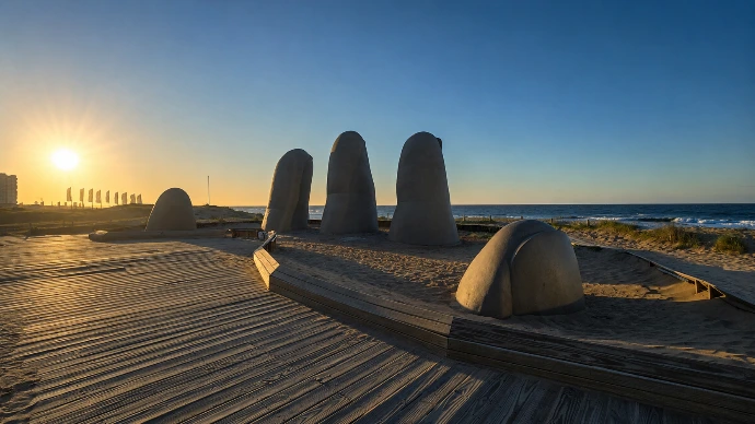 uruguay, punta del este, pde, sculpture, hand, immigration, migration